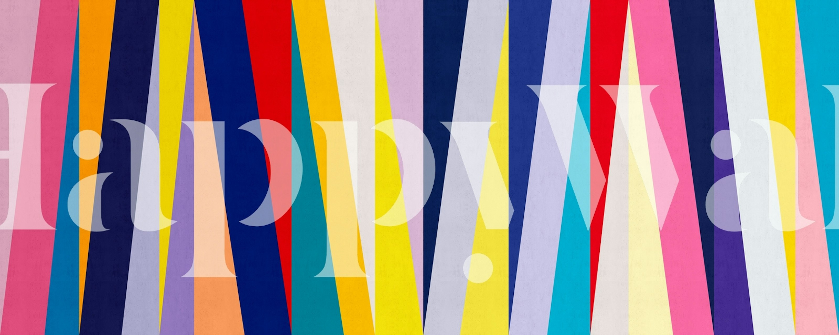 Colorful striped geometric wallpaper in vibrant hues