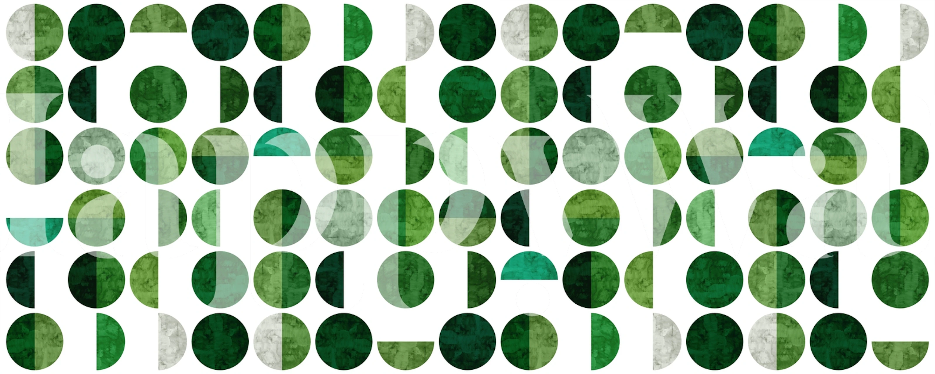 Wallpaper with jade green circle patterns