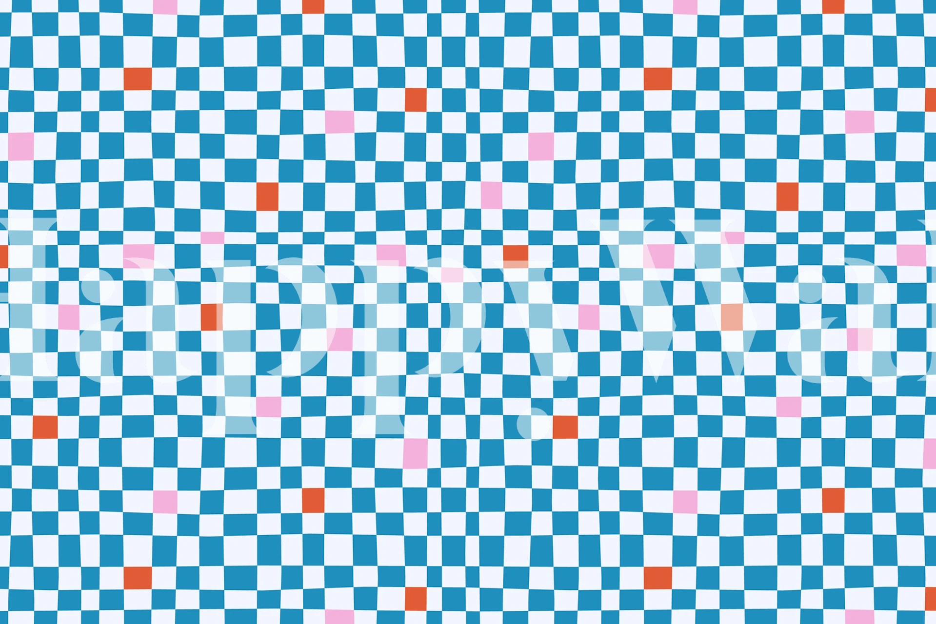 Colorful and Happy Check Tapete in einem Raum