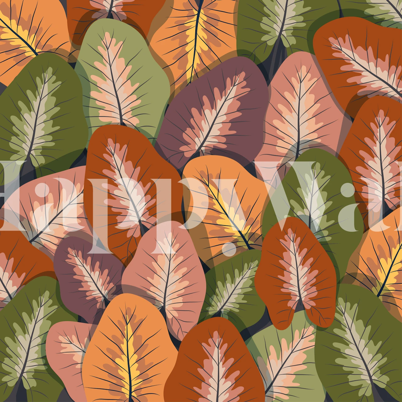 Carta da parati Autumn Foliage in una stanza