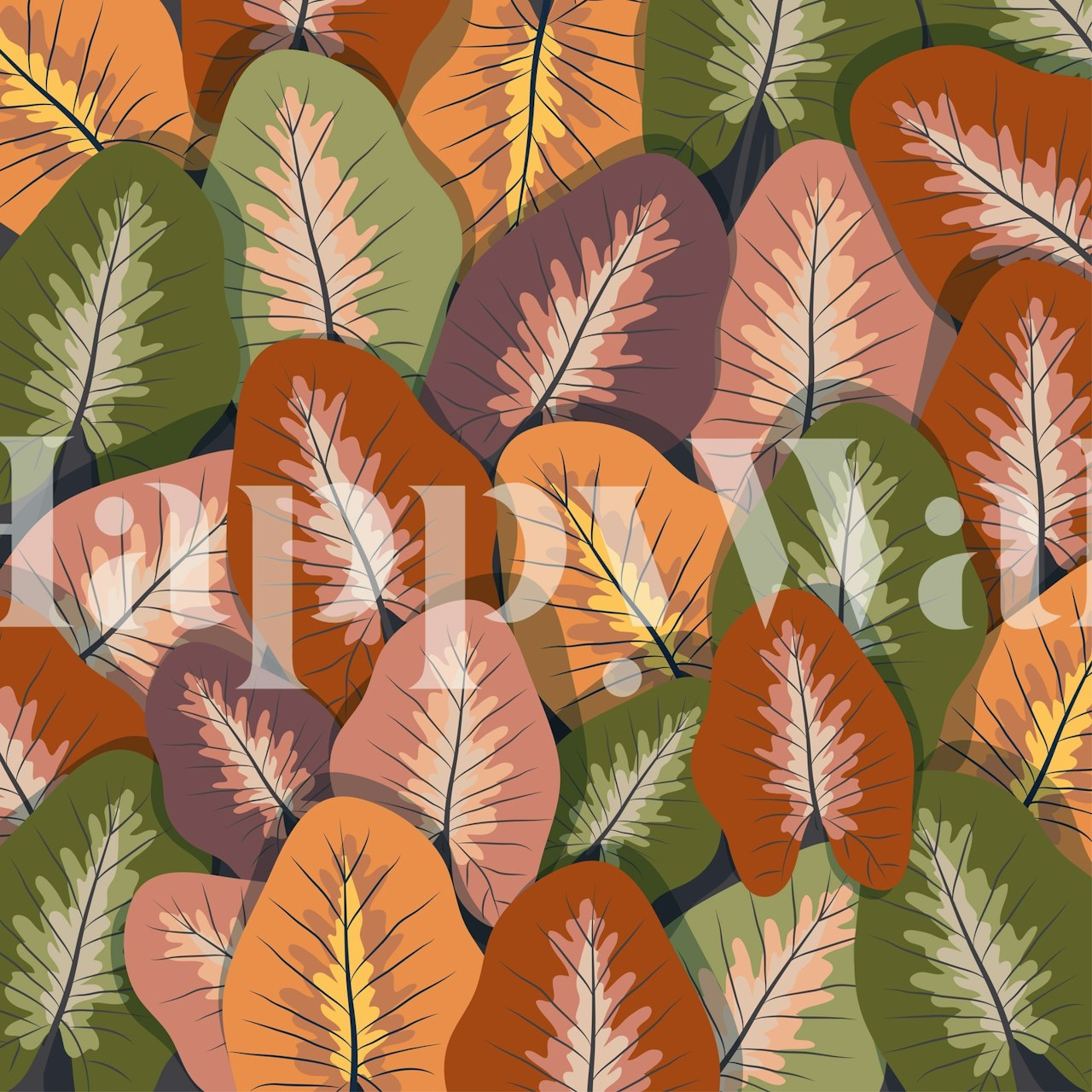 Tapeta Autumn Foliage w pokoju