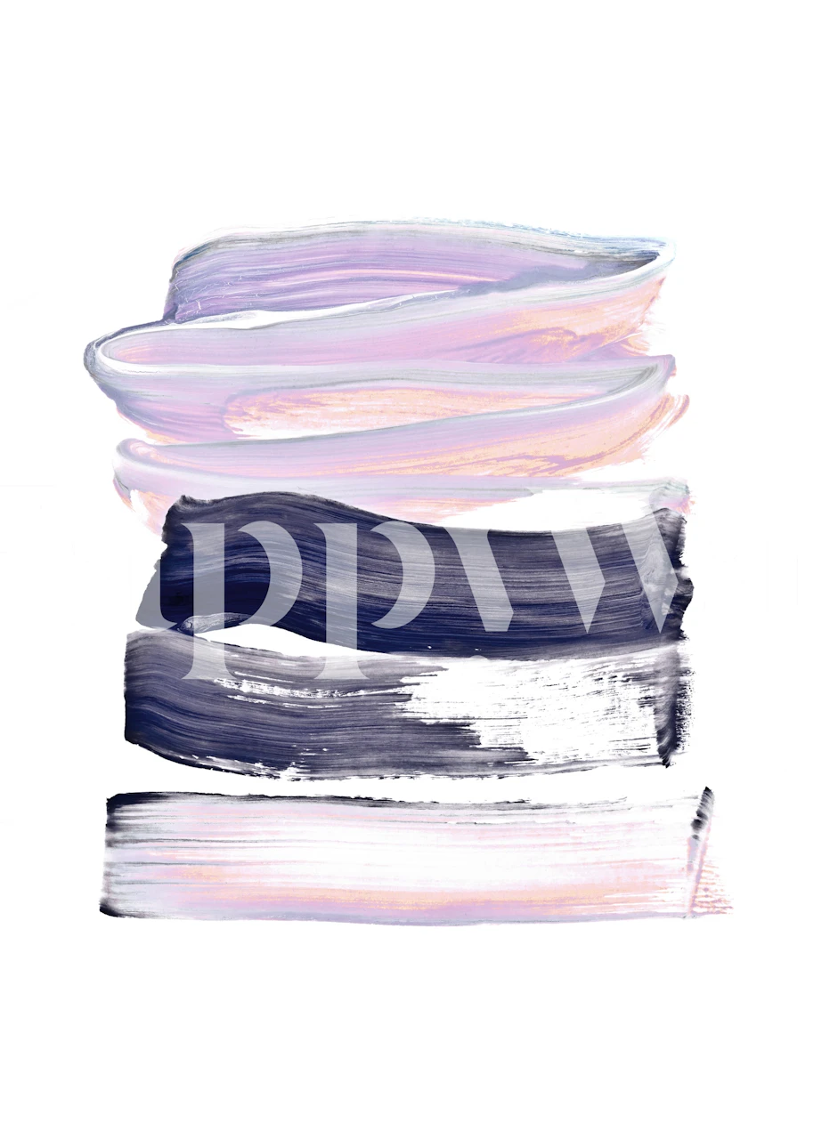 Abstract summer pastel brushstrokes wall mural