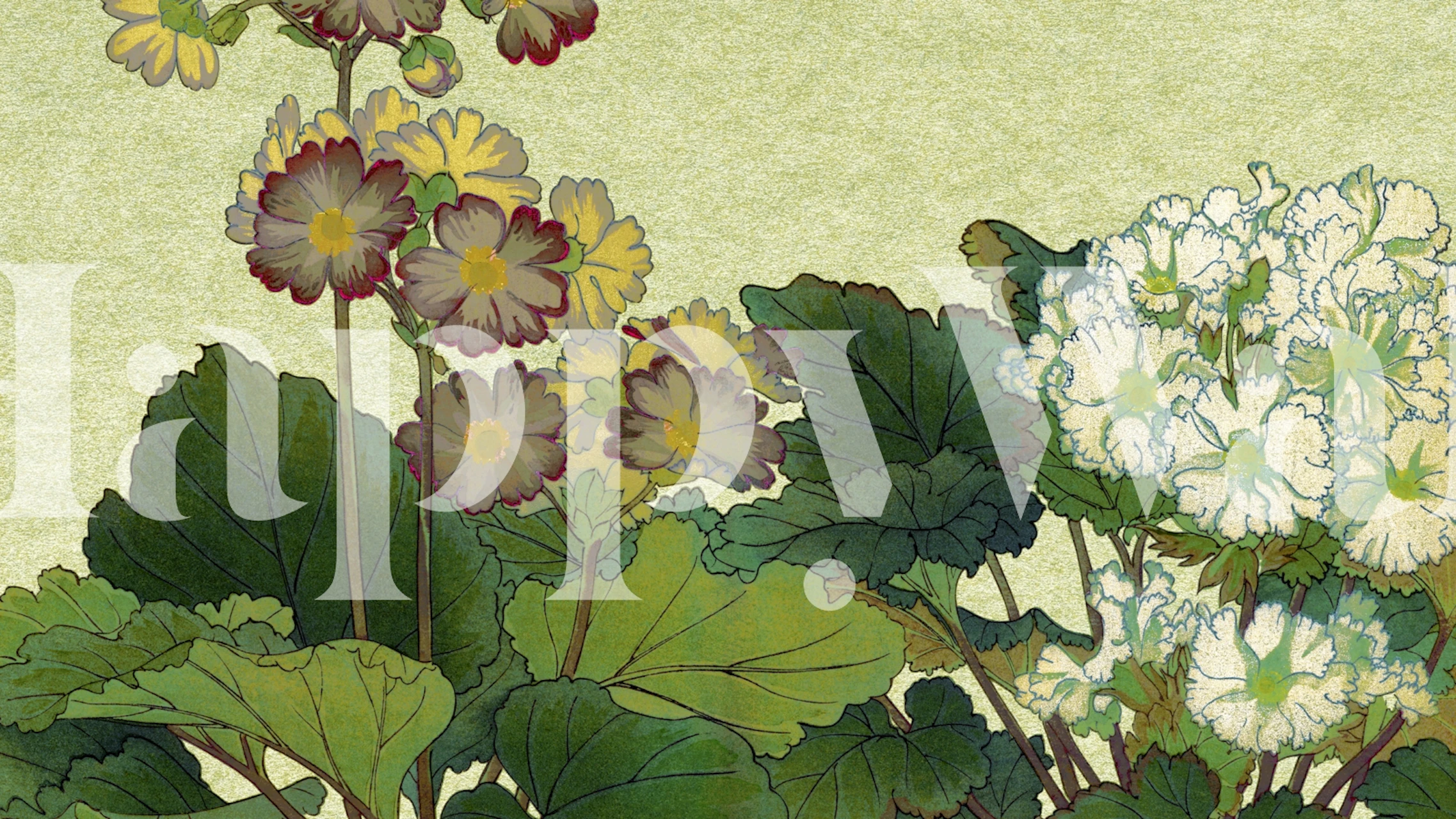 Papel de parede Handmade Floral em um quarto