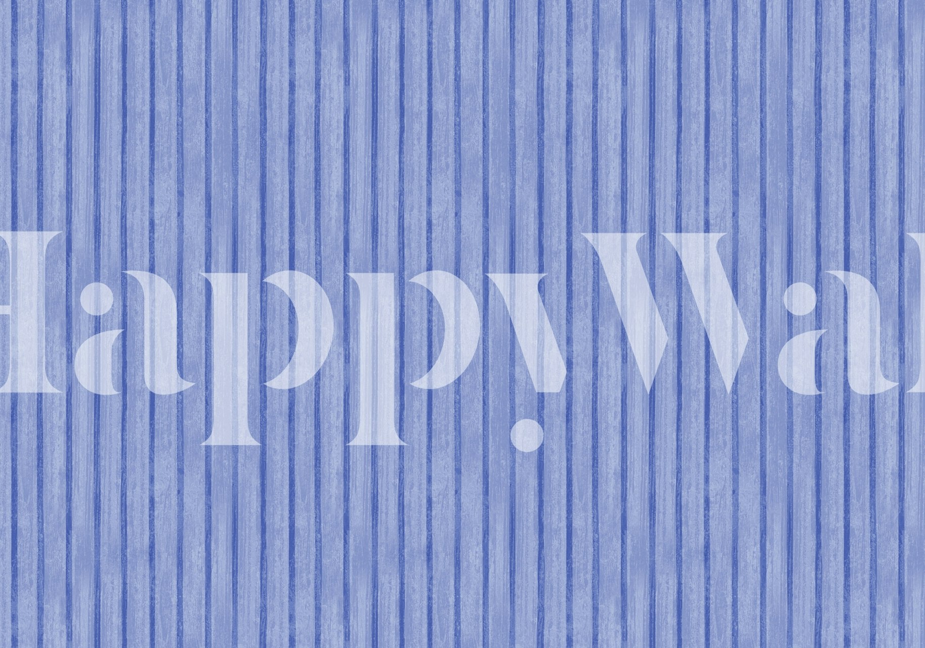 Navy Denim Blue Stripes veggmaleri med subtile teksturvariasjoner.