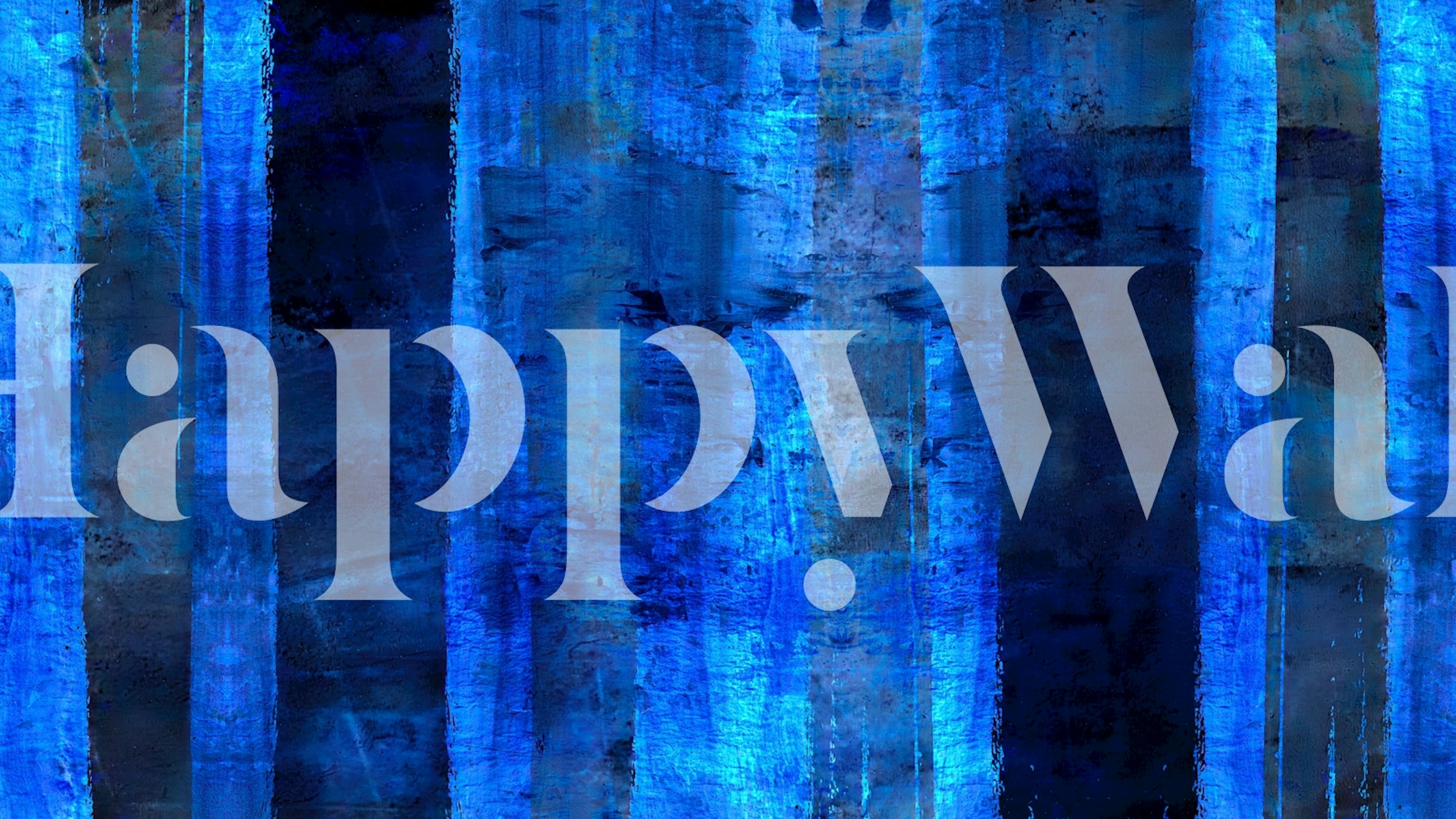 Papier peint bleu indigo éthéré avec des stries verticales abstraites