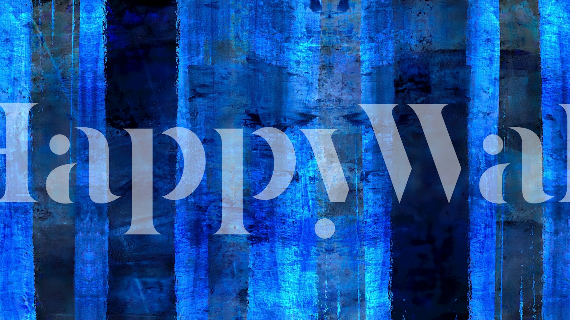 Fotomural vinílico de parede azul índigo etéreo com listras verticais abstratas