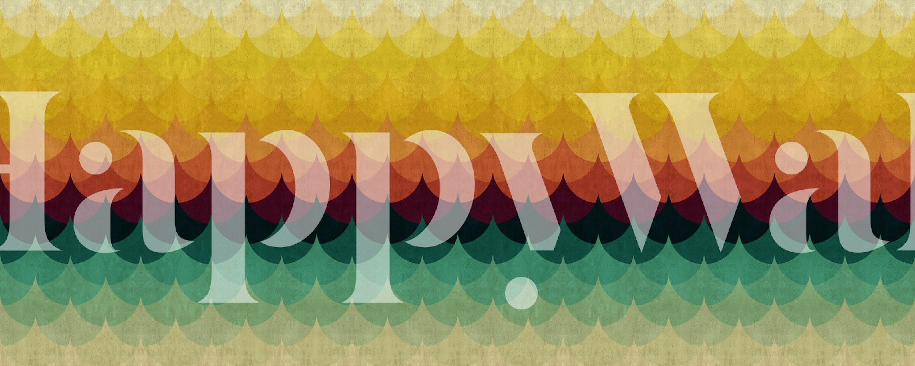 Papel tapiz de olas de colores en una habitación