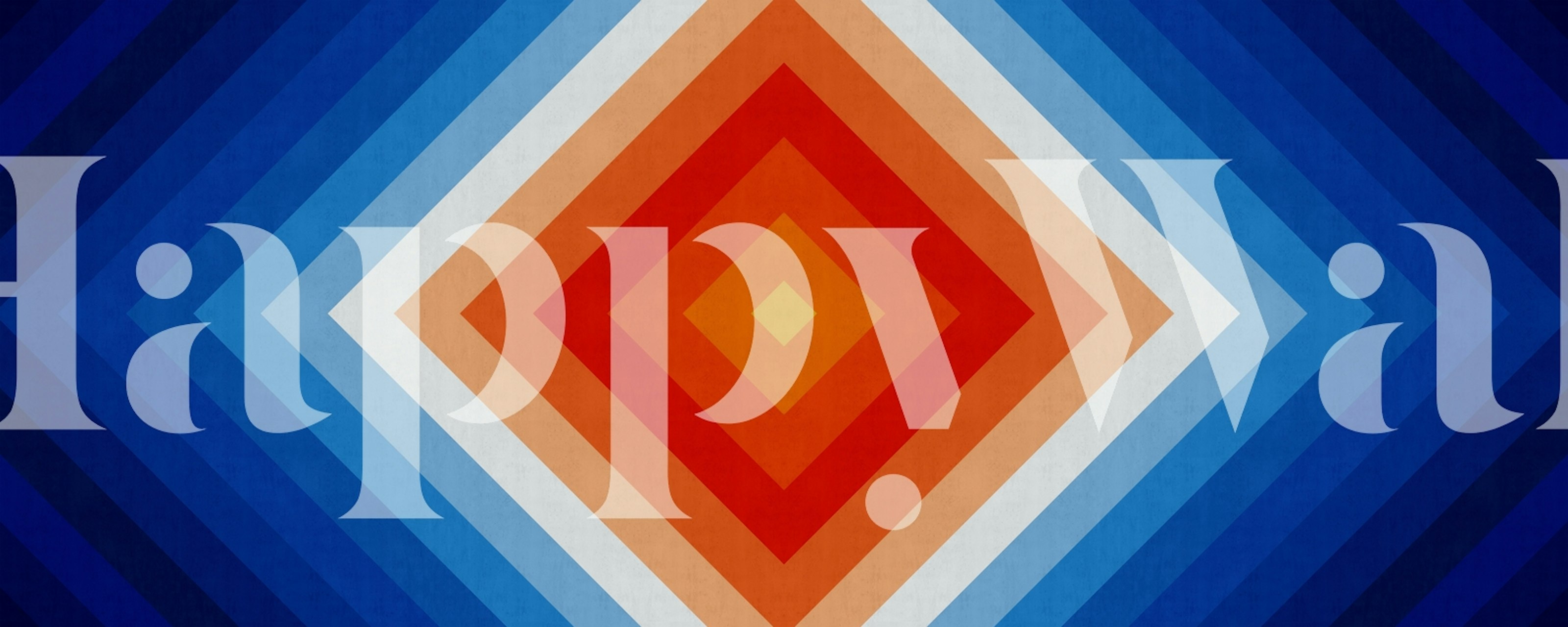 Blue and red gradient art i et værelse