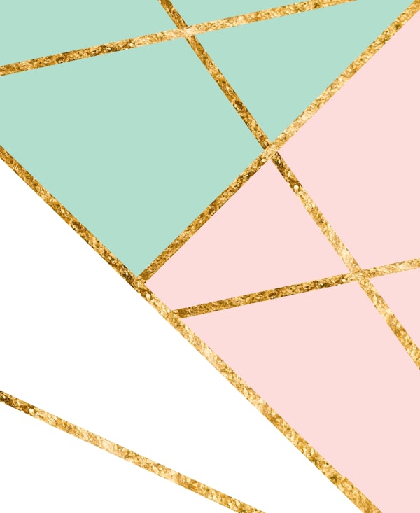Blush Mint White Geo Gold 1