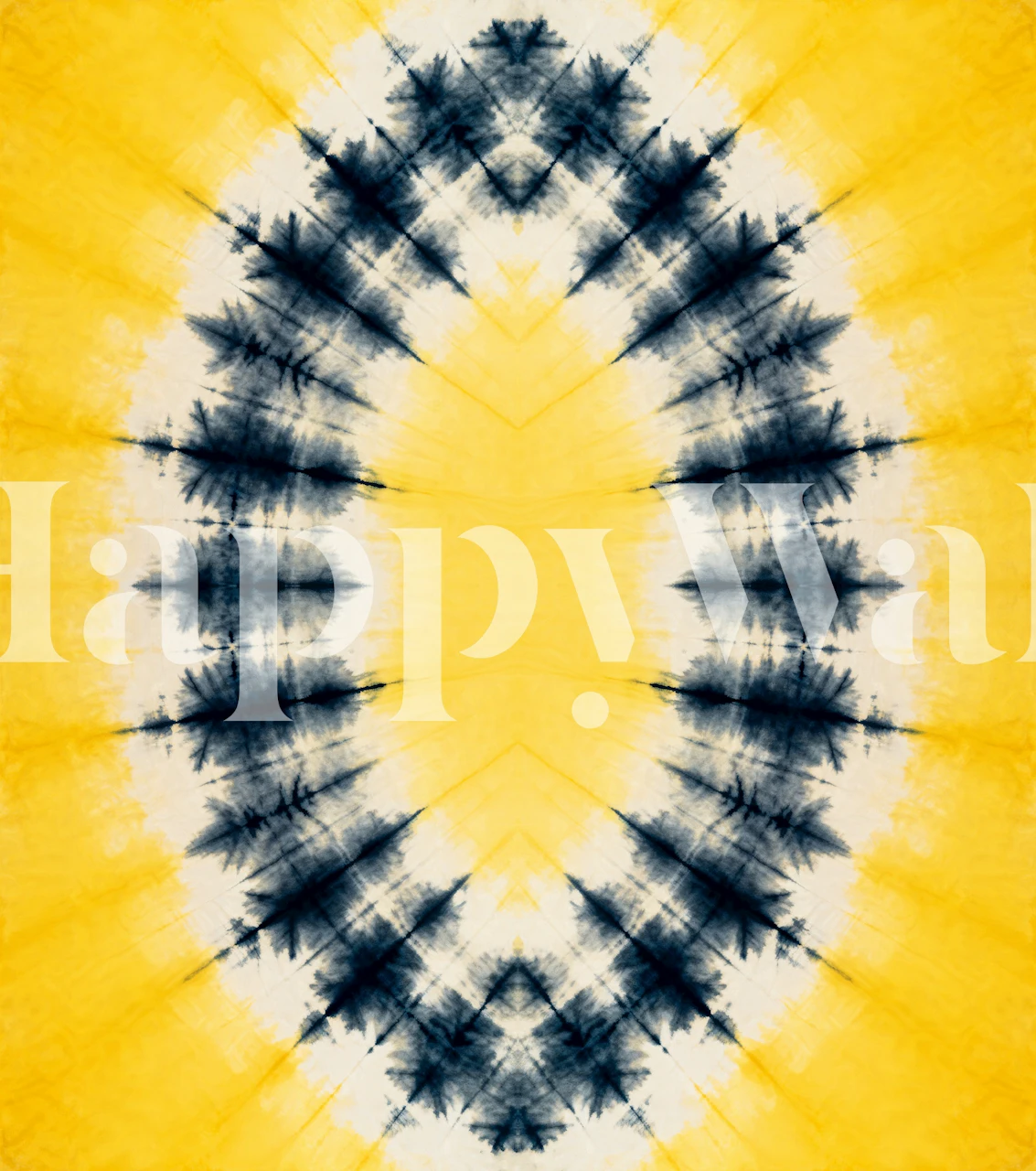 Tie Dye Yellow wallpaper in a room