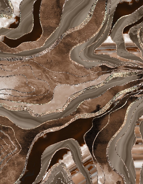 Brown Marble Agate Gold 2a