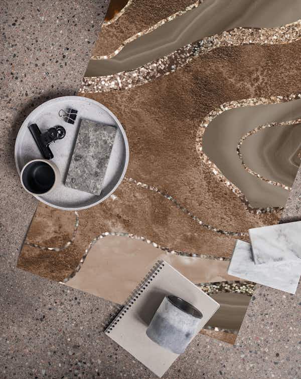 Brown Marble Agate Gold 2A Wallpaper | Happywall