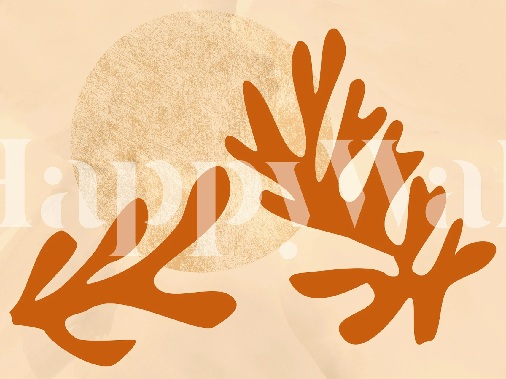 Midcentury Floral wallpaper displayed in a room