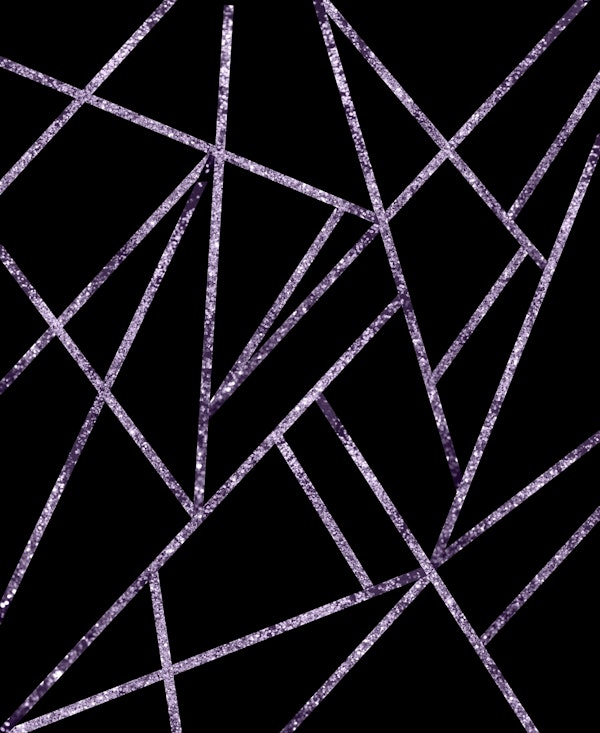 Classic Violet Glitter Geo 1