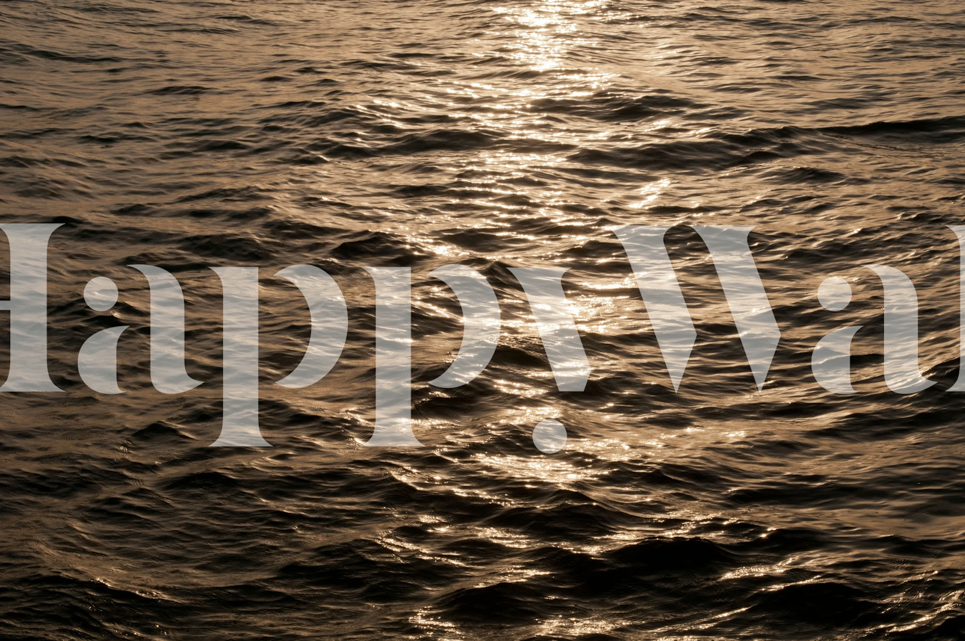 Golden Ocean Dream 2 tapetdesign i ett rum