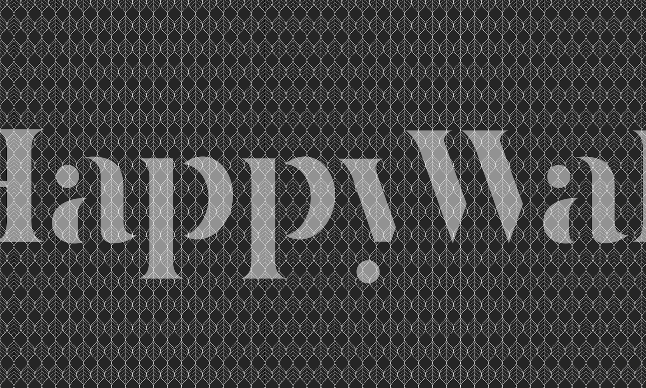 Black geometric pattern with white outlines art deco wallpaper