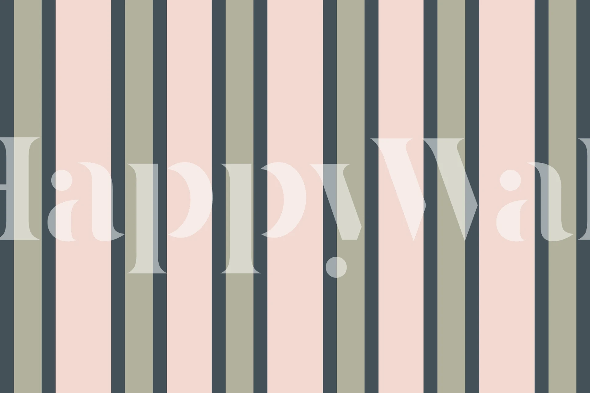 Striped wallpaper in pink, green, and gray tones, modern style