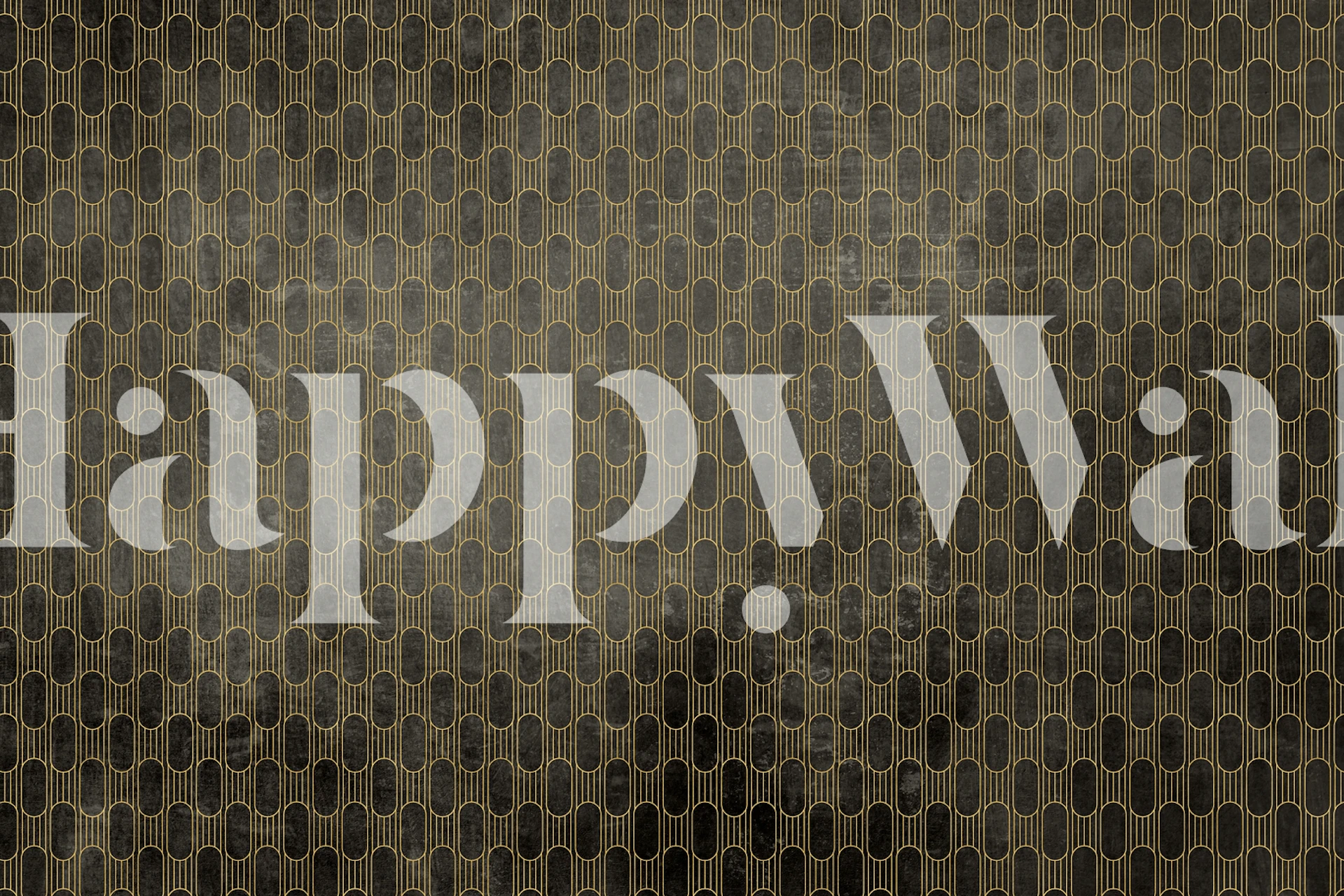 Geometric black wallpaper with gold Art Deco patterns