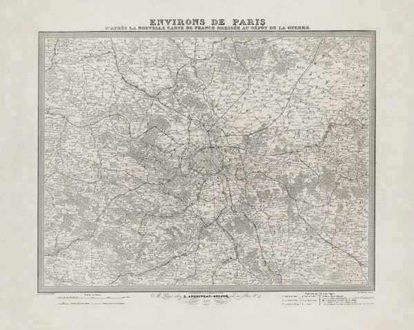 Paris Street Map From 1889