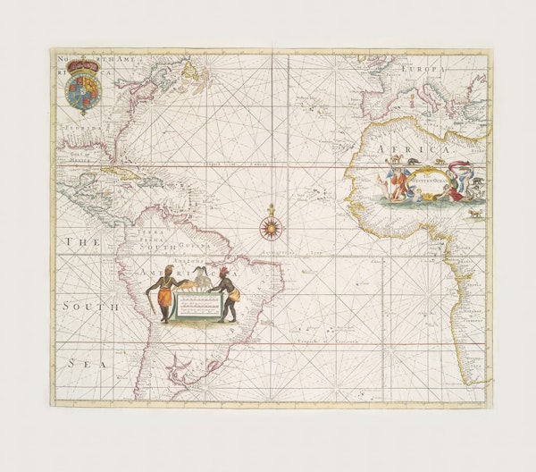 The Western Ocean Vintage Map