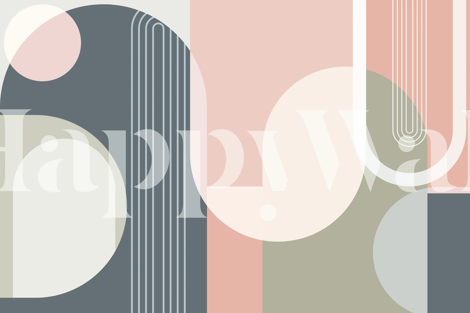 Abstract geometric shapes in pastel colors wallpaper