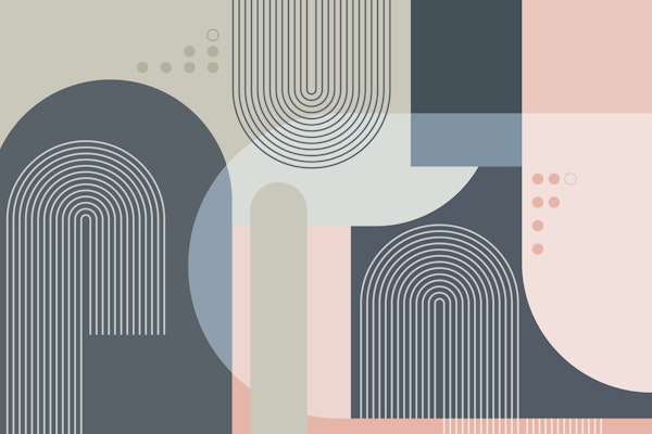 Mid Century Abstract Arches 2