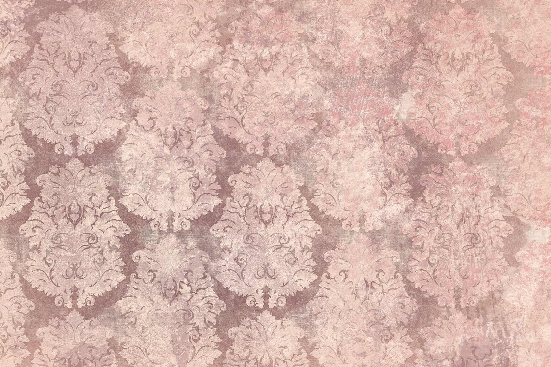 Antique Damask Blush Pink Wallpaper Happywall