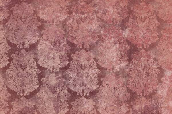 Antique Damask Burgundy Red