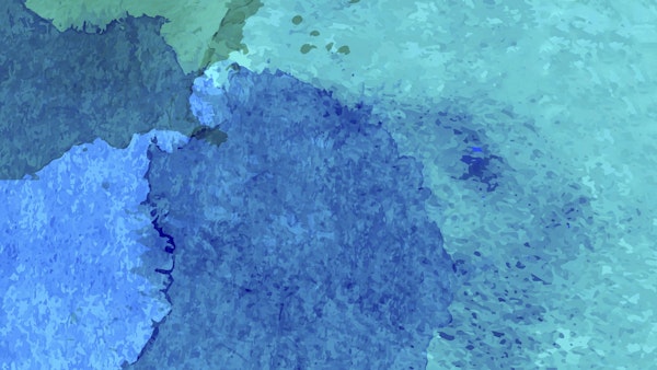 Watercolor Ocean Landscape