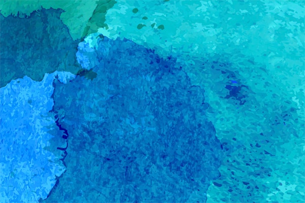 Watercolor Turquoise Indigo
