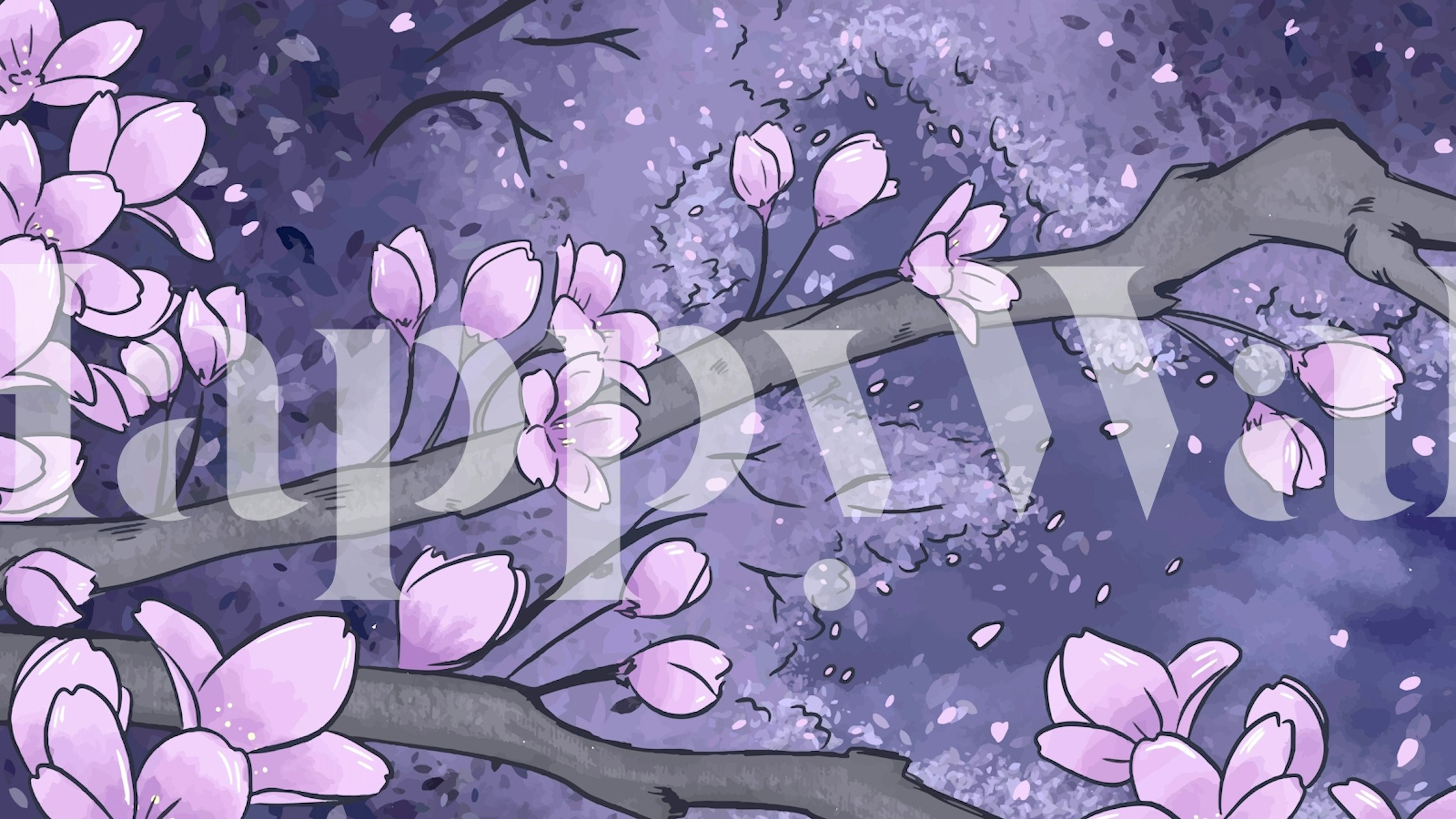 Tapeta Japanese Spring Landscape u sobi