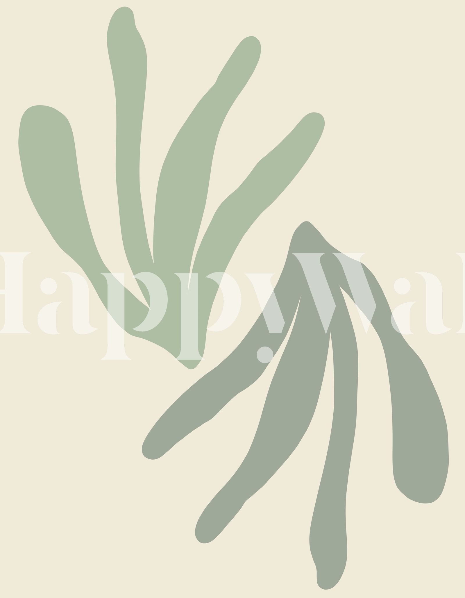 Abstract Botanical Leaves 1A Wallpaper Happywall