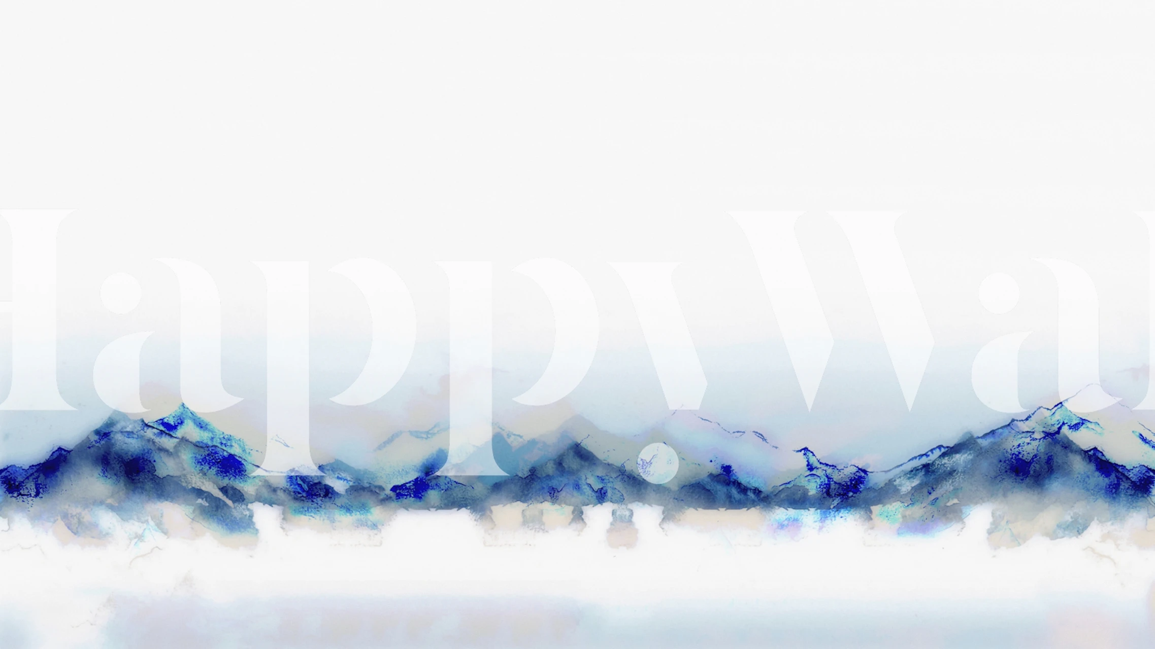 Pastel Watercolor Landscape Tapete in einem Raum präsentiert