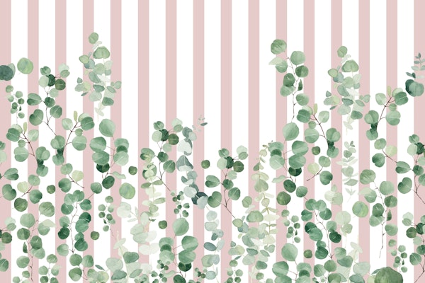 Botanical Stripes Blush Pink