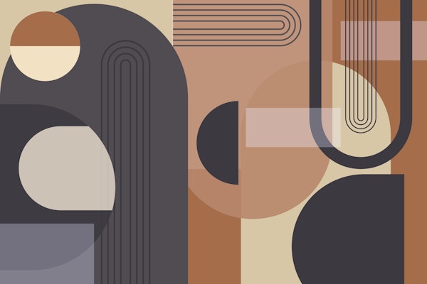 Abstract Arches Burnt Orange