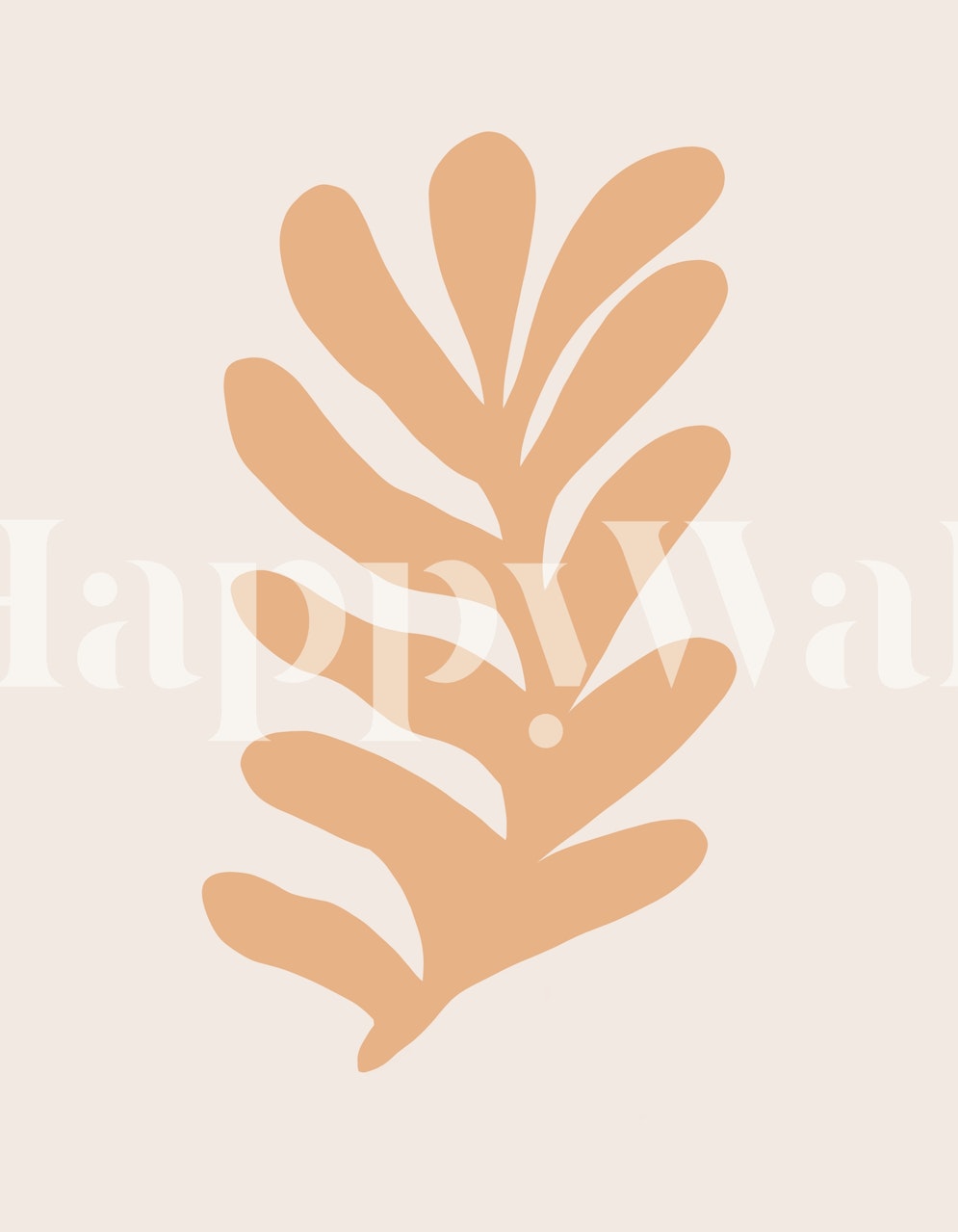 Pastel botanical leaf shapes in soft colors wallpaper