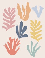 Abstract Seagrass Pattern 1 carta da parati
