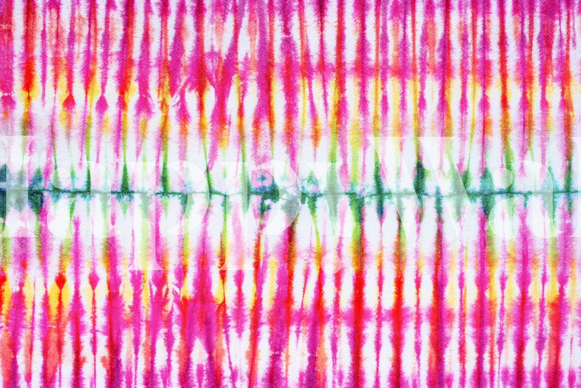 Pink and green striped tie dye wallpaper design