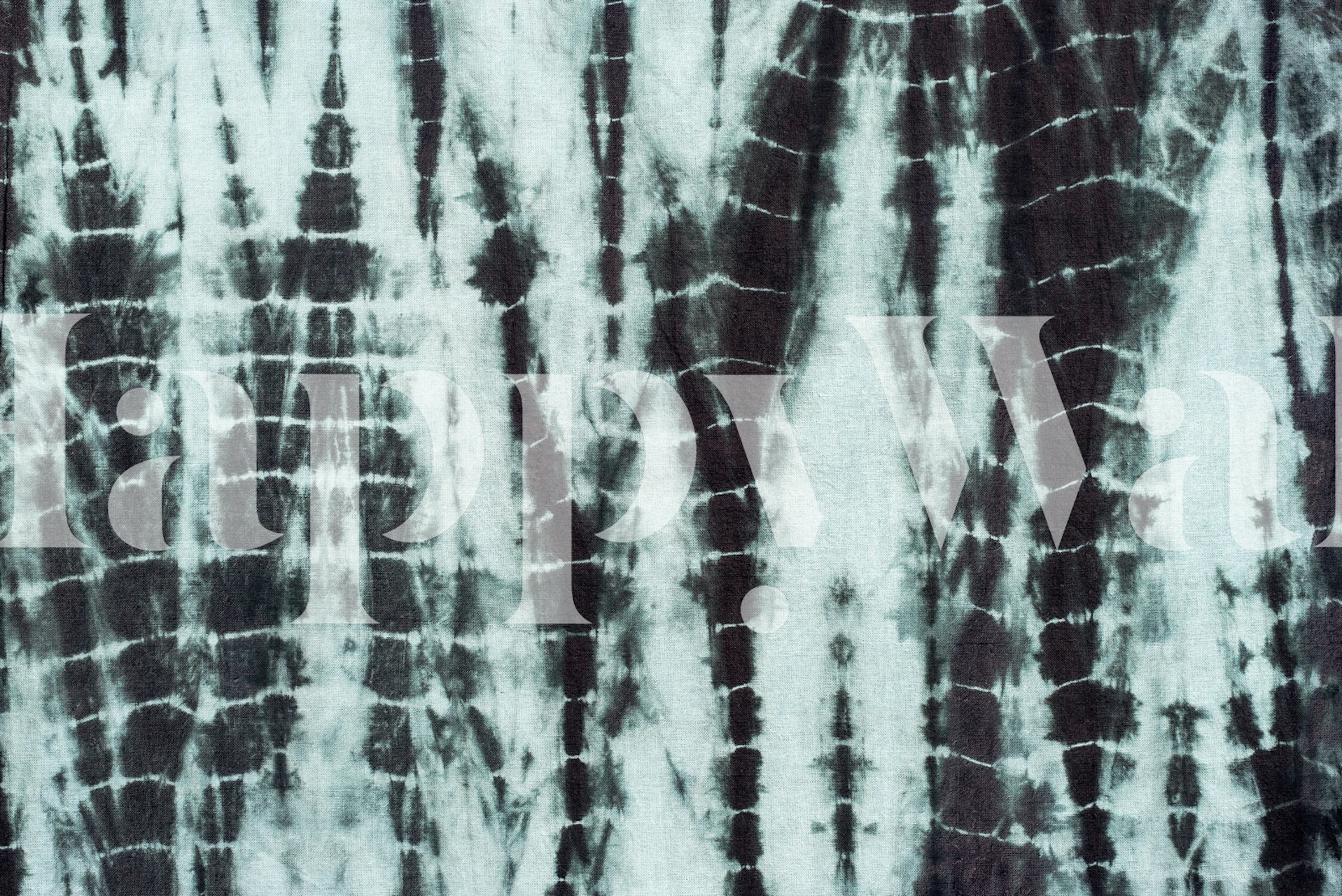 Papel de parede artístico tie dye art em uma configuração de quarto