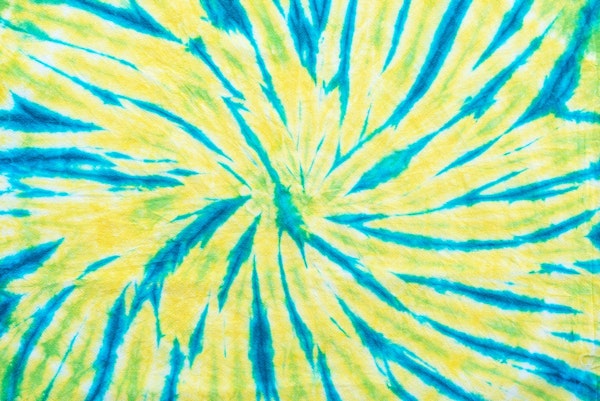 Yellow and blue tie dye