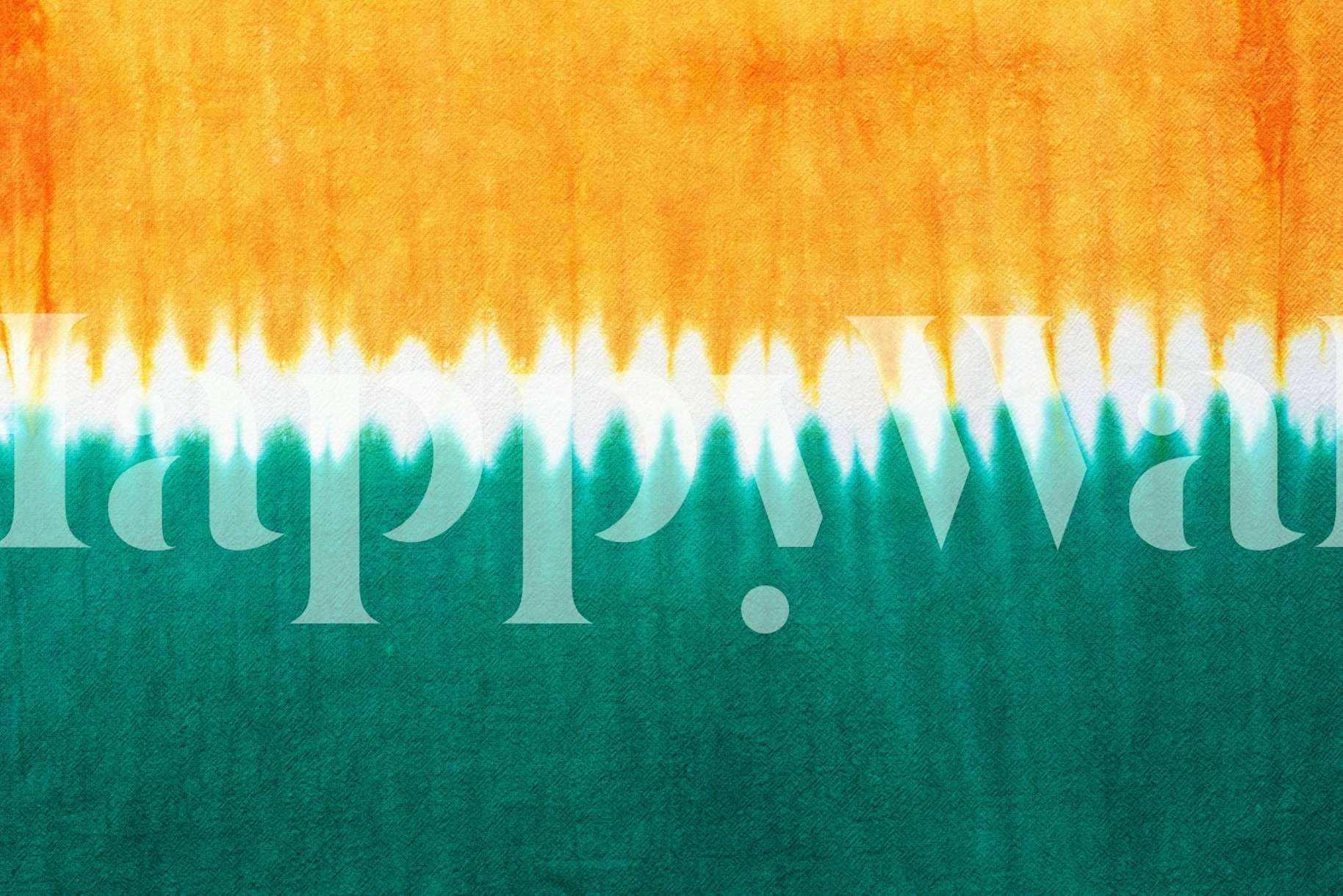 Buy Yellow and green tie dye wallpaper - Happywall