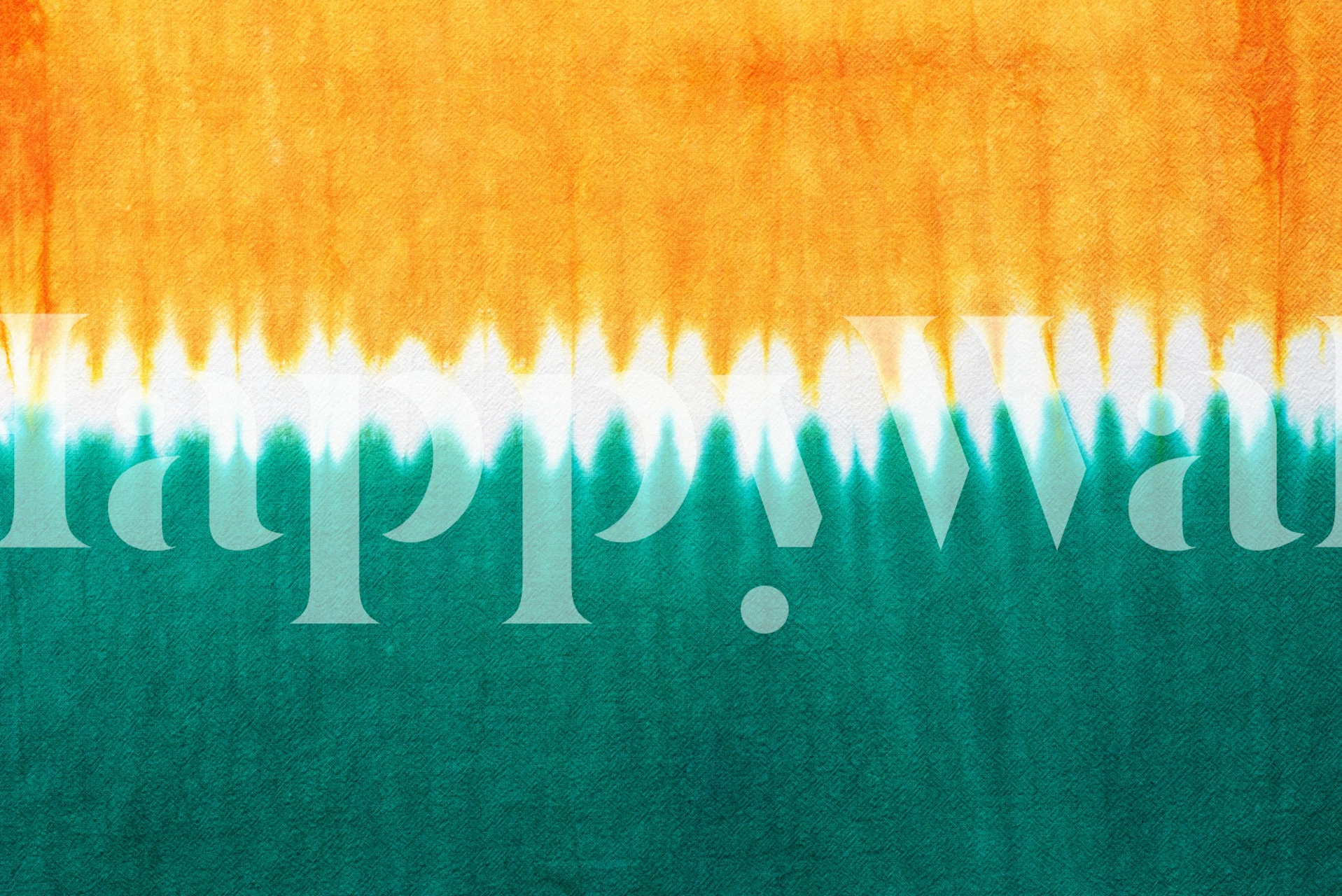 Yellow and green tie dye tapet i et rum