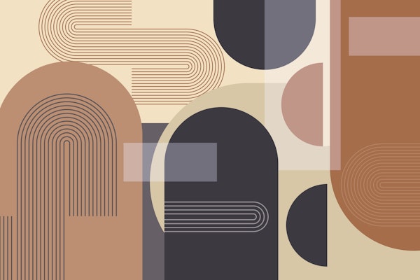 Mid Century Abstract Arches