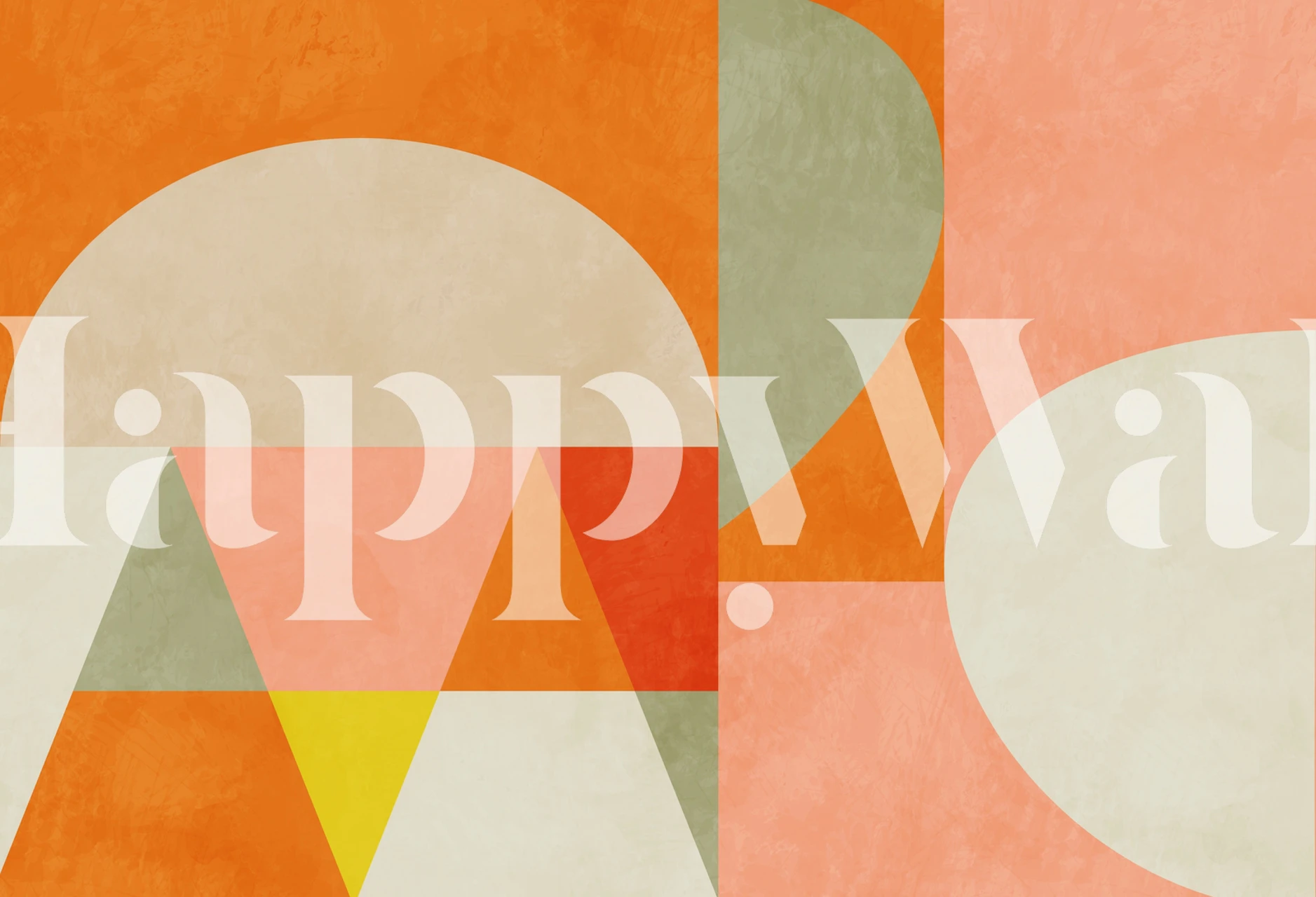 Mid-century modern tapettisuunnittelu huoneessa