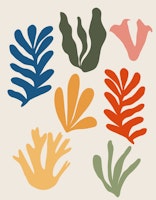 Abstract Seagrass Pattern 1a carta da parati