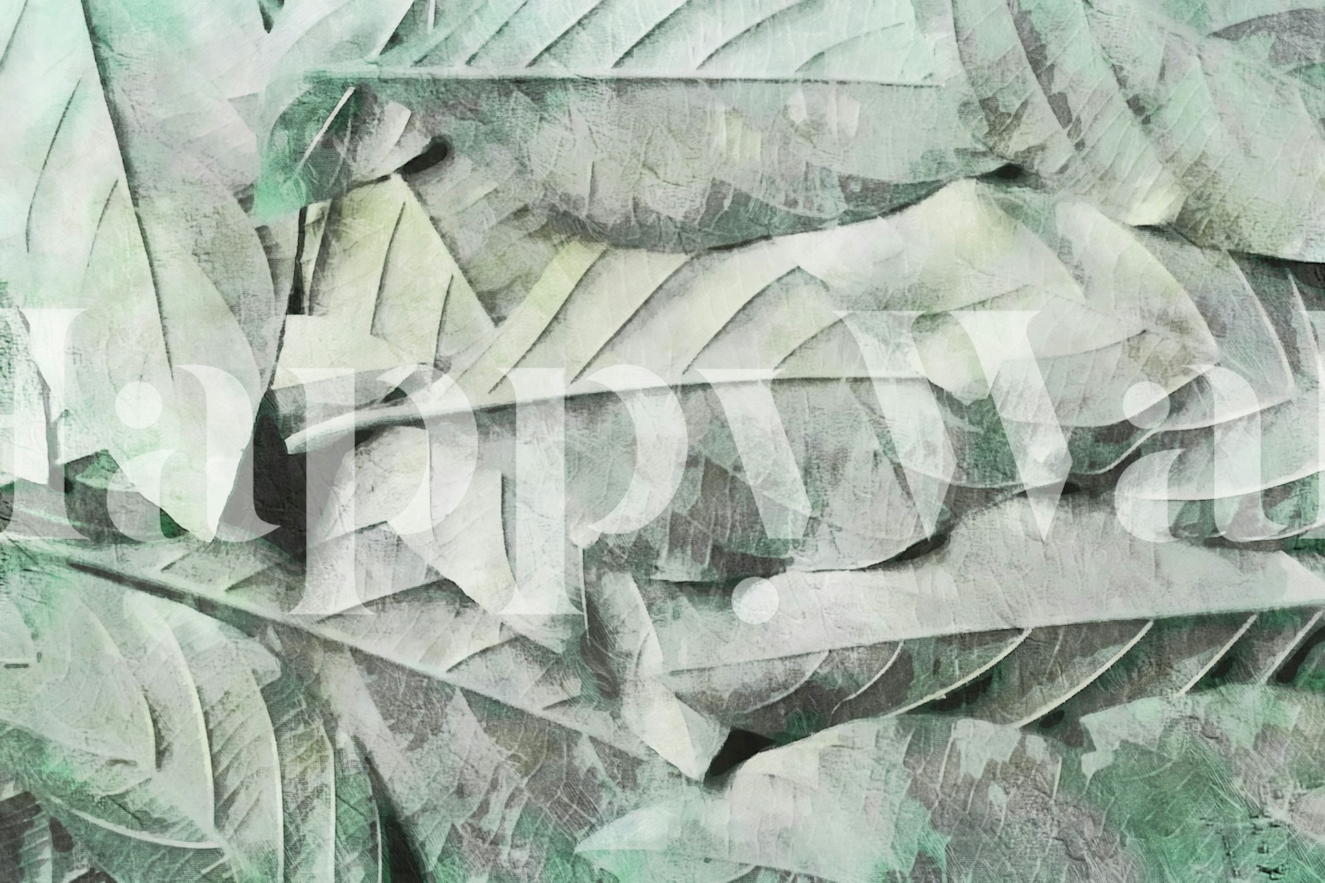 Wallpaper featuring herb leaves design