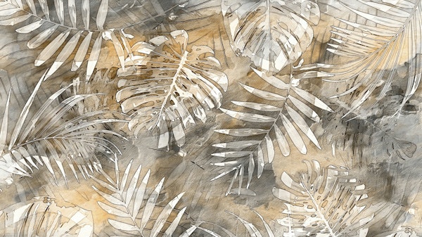 Monochrome Tropical Landscape