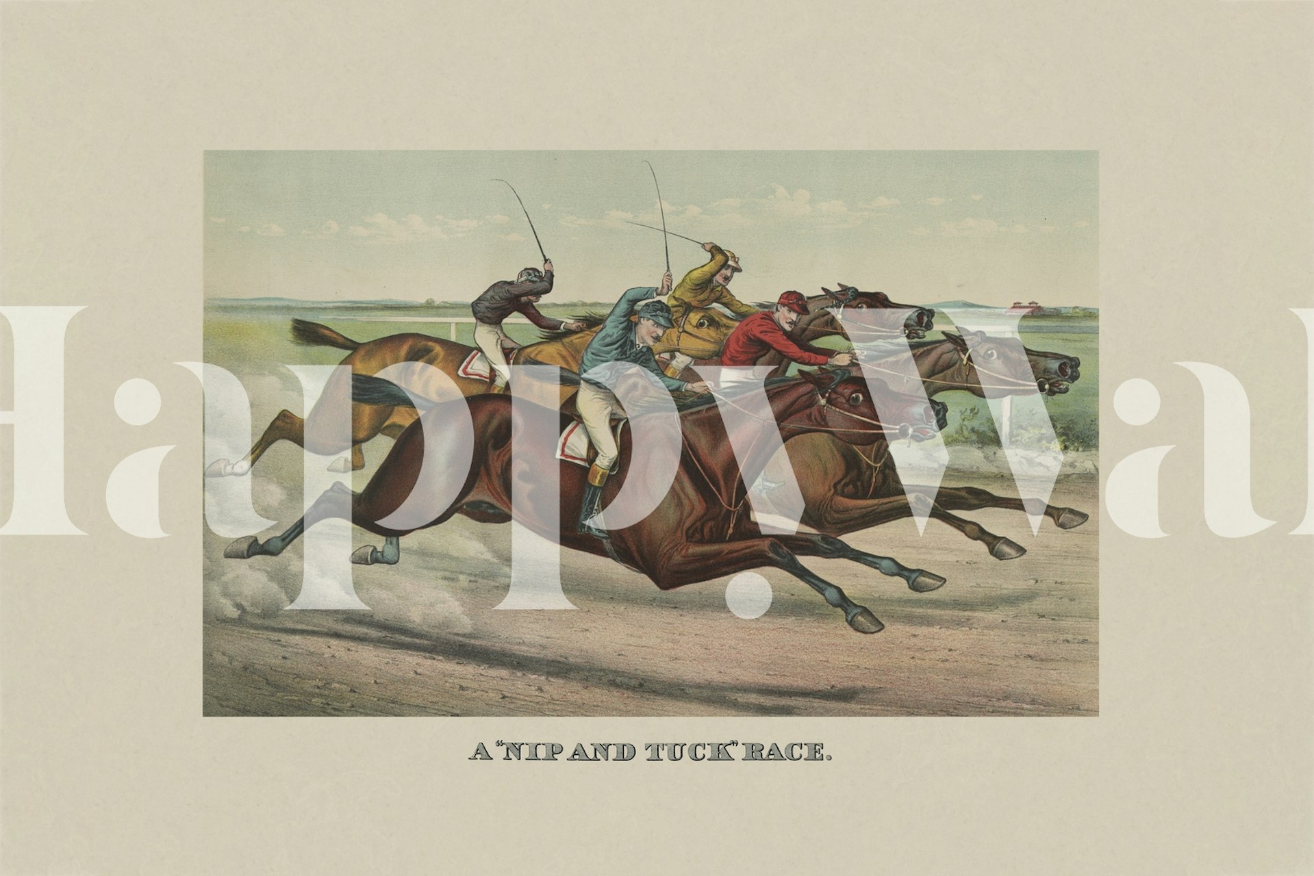 Historic carta da parati di corsa di cavalli