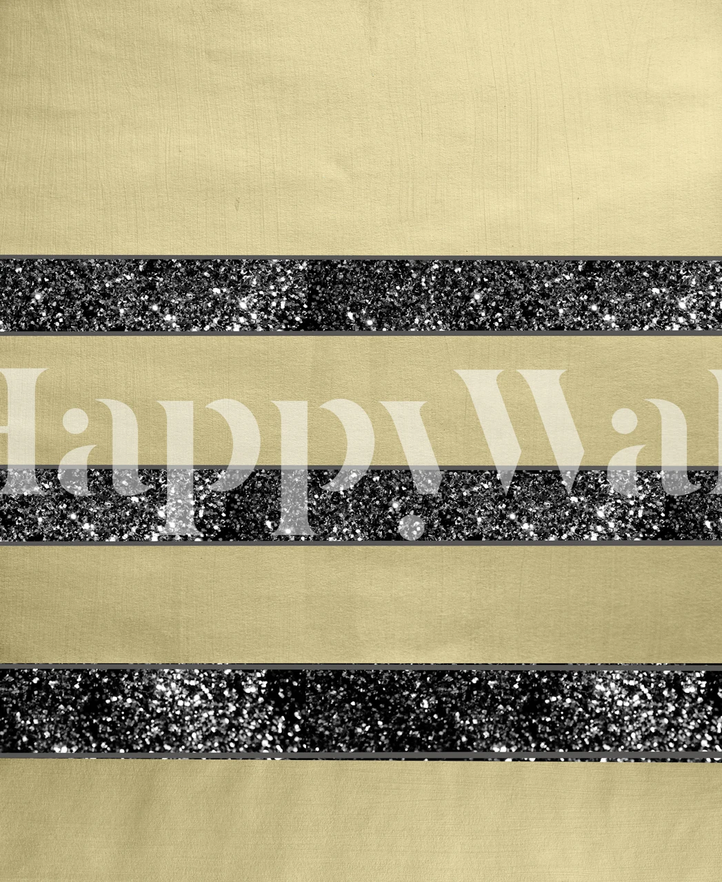 Gold Black Glitter Stripes tapetti huoneessa