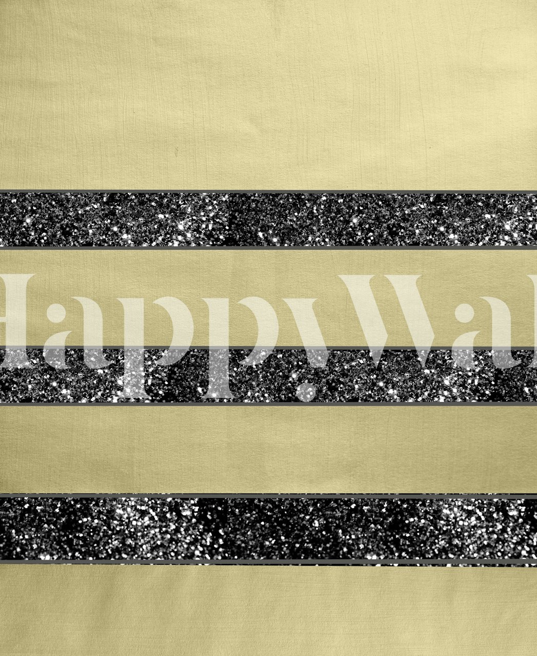 Gold Black Glitter Stripes wallpaper in a room